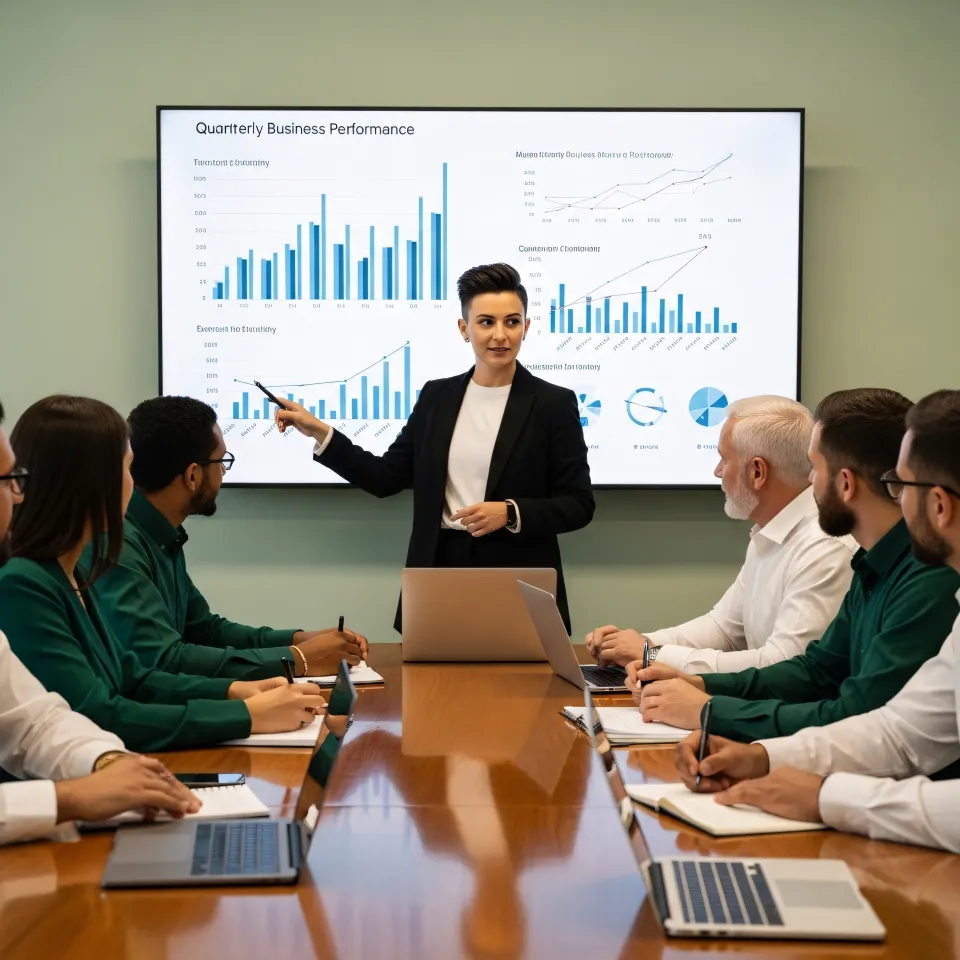 Equipo con inteligencia artificial en oficina